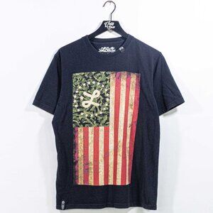 LRG Big Flag T-Shirt Medium Y2K Lifted Research Group Streetwear Skater